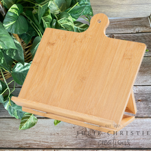 Load image into Gallery viewer, Customized Cookbook Stand, Tablet Holder, Custom Tablet Stand, iPad Holder, Cook Book Stand, Recipe Holder