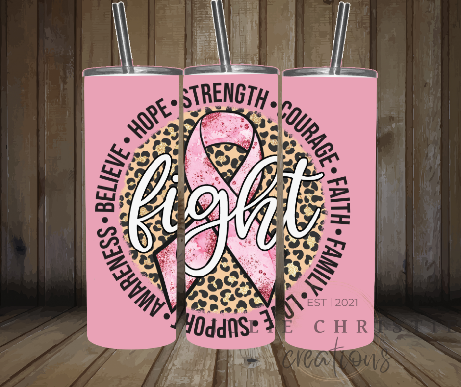 Breast Cancer Awareness - Fight Like a Girl 20-Ounce Skinny Tumbler