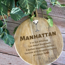 Load image into Gallery viewer, Custom Engraved Cocktail Recipe Cutting Board, Mixed Drink Recipe, Laser Engraved, Cutting Board