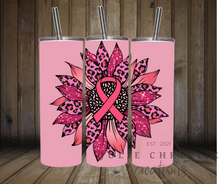 Load image into Gallery viewer, Breast Cancer Gift, Breast Cancer Awareness Motivational 20oz Tumbler, Pink Ribbon Tumbler, Gift For the Cause