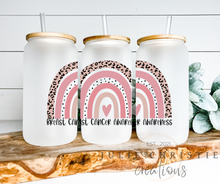 Load image into Gallery viewer, Beer Can Glass, Breast Cancer Awareness Coffee Glass, Soda Can Glass, Beer Can Glass With Lid, Iced Coffee Glass
