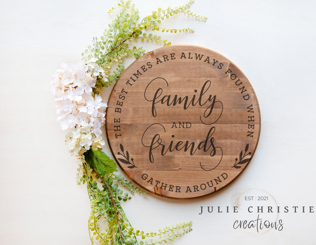 Family and Friends Engraved Lazy Susan