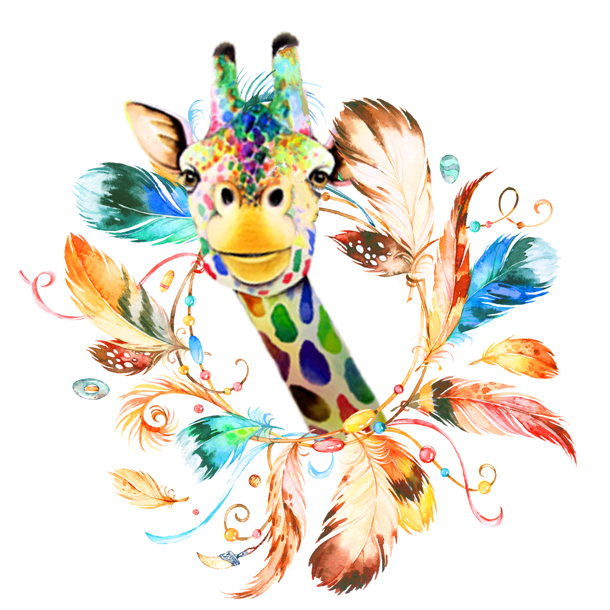 Watercolor Giraffe 20 oz Tumbler – juliechristiecreations